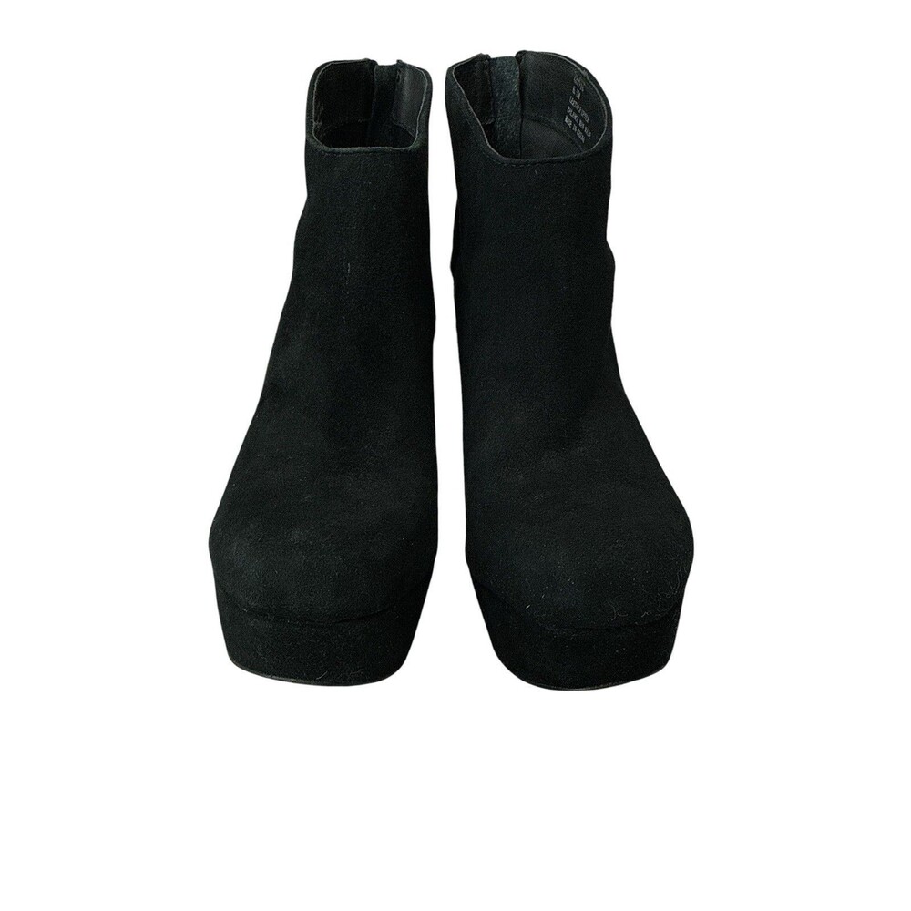 Steve Madden Gavvin Black Suede Platform Ankle Booties Tassel Block Heels 6.5 - Picture 5 of 9